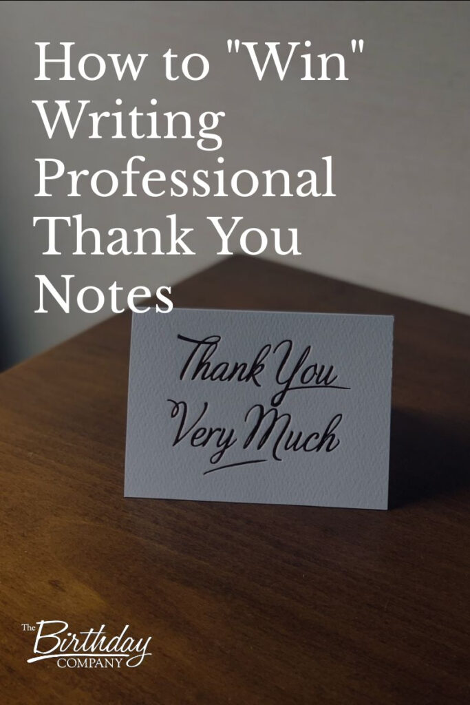 writing professional thank you notes