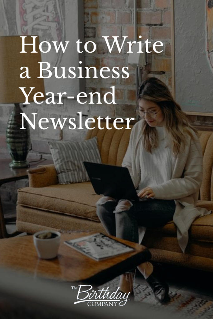 how to write a business year end newsletter