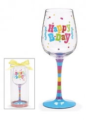 birthday wine glass