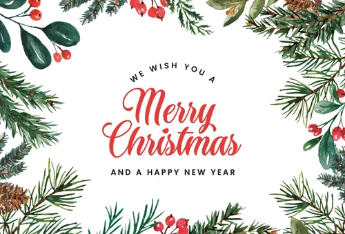 Birthday Company Christmas Card