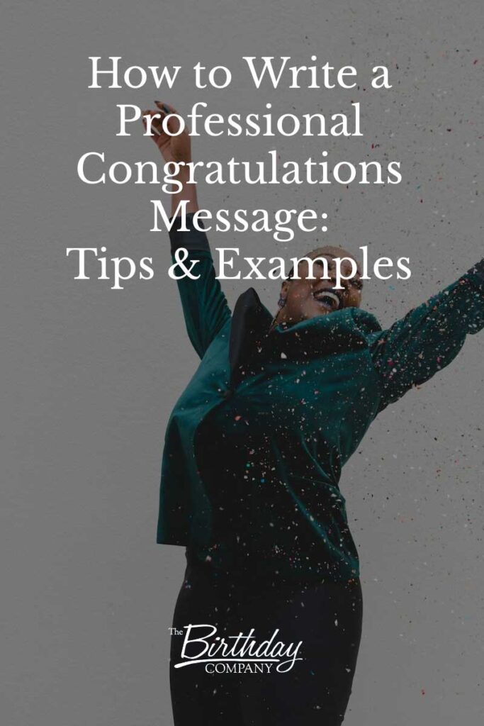 How to Write a Professional Congratulations Message Tips & Examples