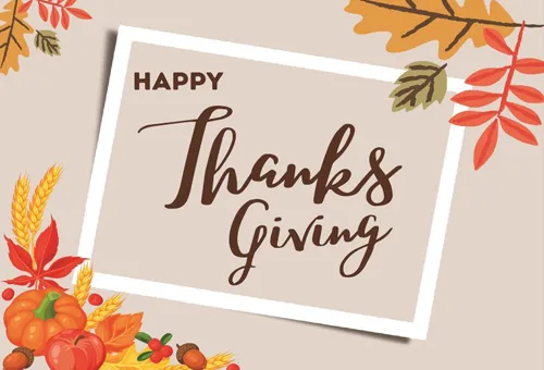 Birthday Company Thanksgiving Card